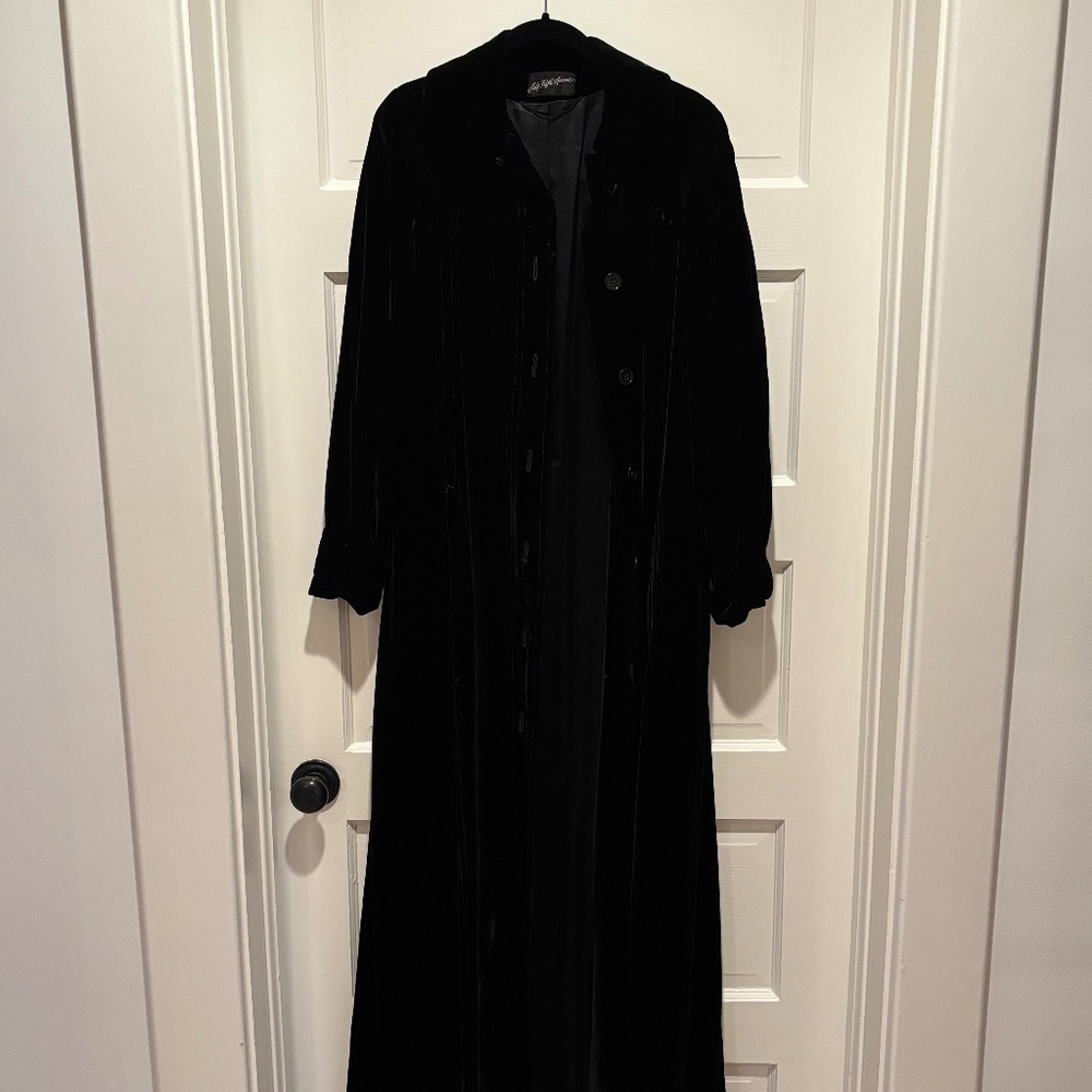Black Velvet Opera Coat—Saks Fifth Avenue Black Label
